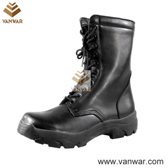 Top Layer Leather Military Combat Boots with Round Toe Cap (WCB027)
