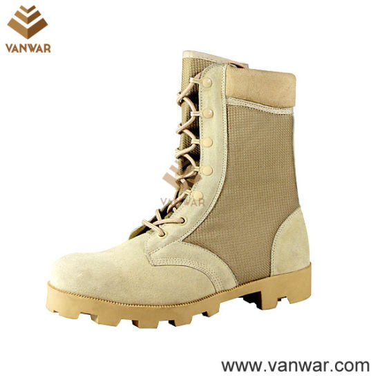 Suede Cow Leather Military Desert Boots with Padded Collar (WDB005)