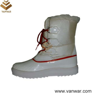 Russian Cemented White Snow Boots for Women (WSCB014)