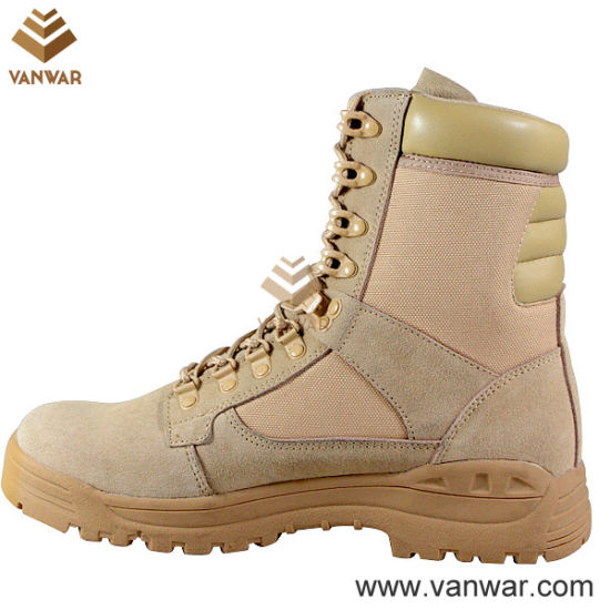 Leather Collar Military Desert Boots with Anti-Slip Outsole (WDB015)