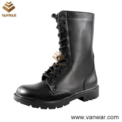 Black Military Combat Boots of Full Leather (WCB026)