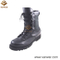 Black Full Grain Leather Military Combat Boots (WCB043)