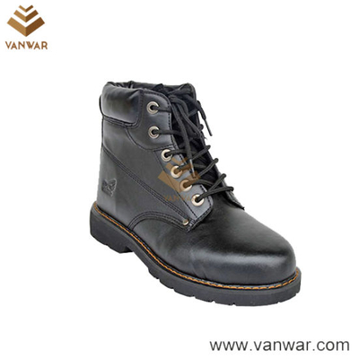 Steel Plate Leather Military Working Boots of Mesh Lining (WWB066)