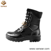 Black Leather Military Combat Boots (WCB015)