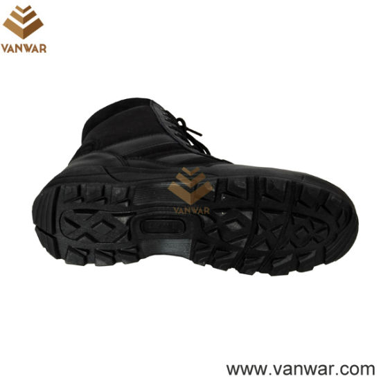 Competitive Black Leather Military Army Boots(WCB091)