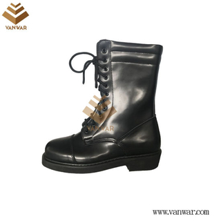 Full Leather Black Military Combat Boots with High Quality (WCB053)