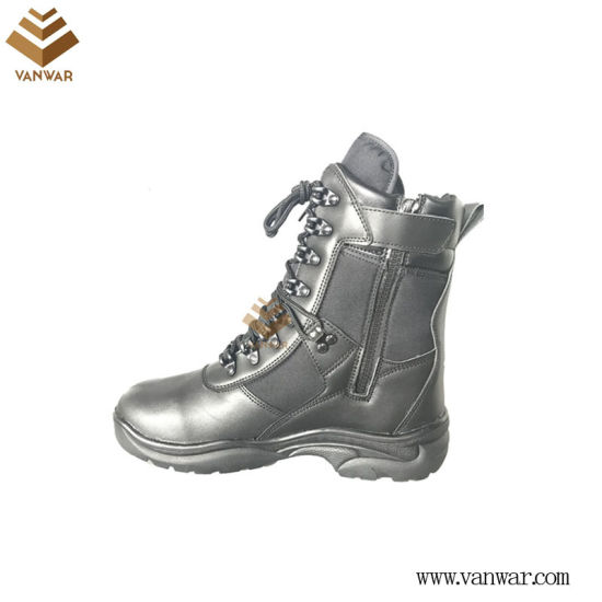 Black Military Combat Boots with High Quality (WCB055)
