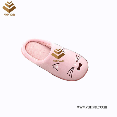 Customize Indoor Cotton lovely design Slippers with High Quality (wis015)